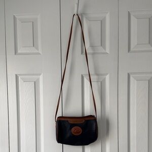 Vintage Two-Tone Leather Crossbody Bag